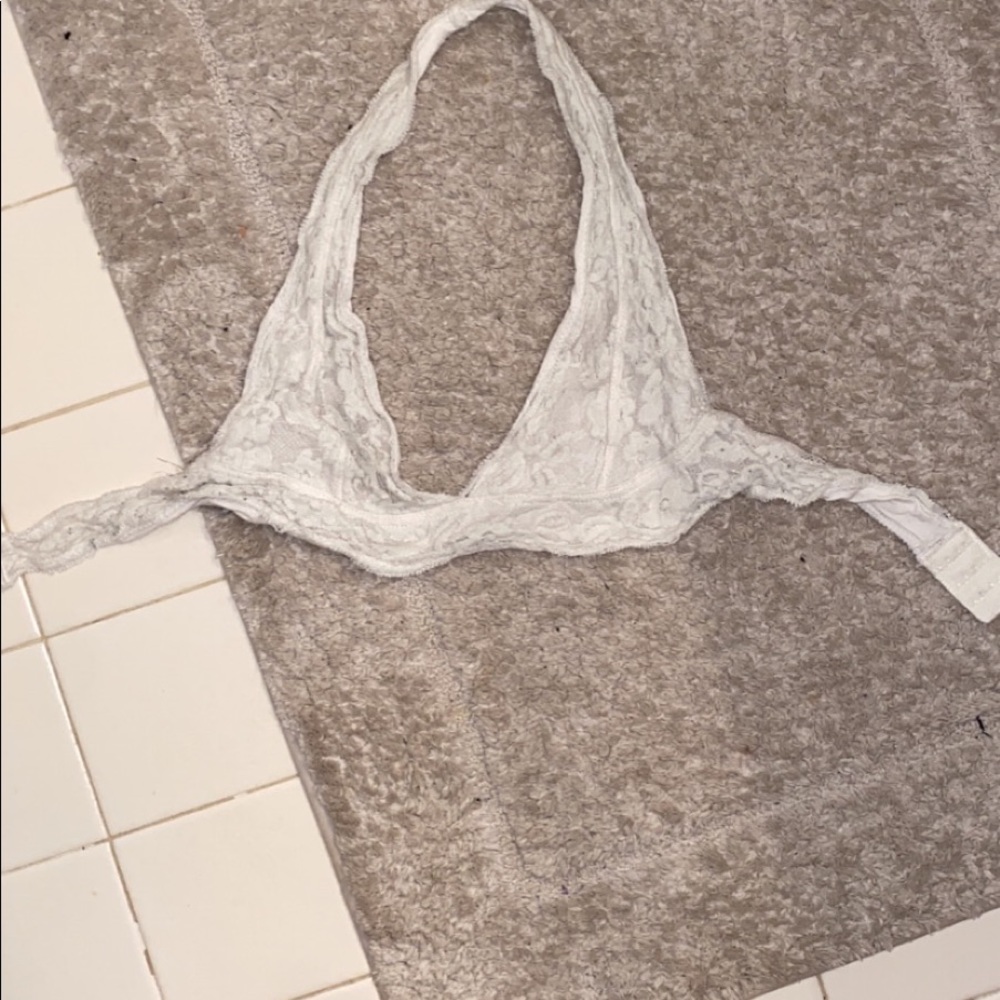 White lace halter bralette